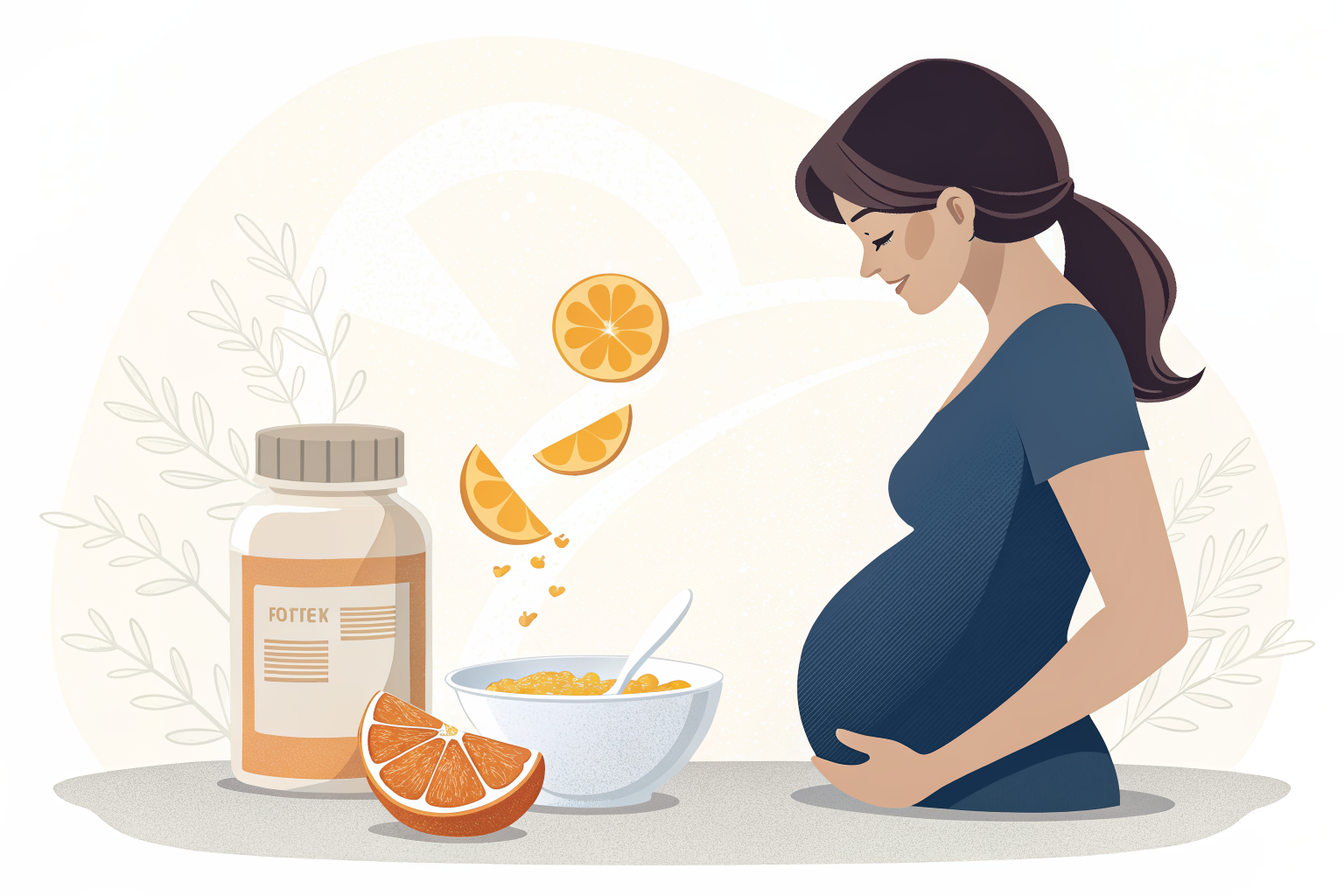Pregnancy iron supplement timing illustration