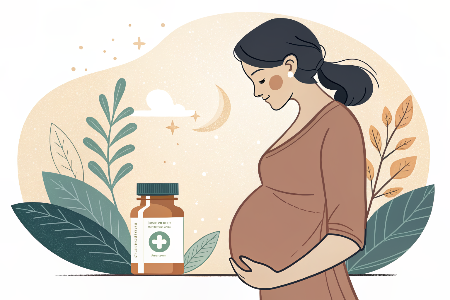 Pregnancy folic acid guidance illustration